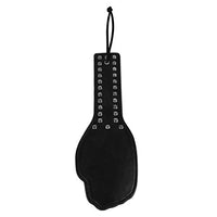 HEALLILY Adults Flirting Paddle Bat Leather Palm Shaped Restraint Toy Flirting Slapper Role-Play Supplies for Couples Adults Lover (Black)