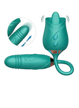 Load image into Gallery viewer, Hot Newly Teal Green Rose &amp;Vibrator Plus, 55x55x300mm, 6.0 ounces, 60.0 Count
