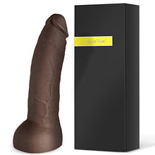 Load image into Gallery viewer, Luvkey 7 inch Realistic Dildo for Thrilling Solo or Couples Play,10 Vibration Modes Waterproof and Rechargeable Sex Toy for Women and Men Brown
