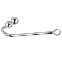 Load image into Gallery viewer, Anal Bead, Stainless Steel Anal Hook Butt Plug with 2 Balls, Rope Hook with O Ring, Bondage Fetish Toy for Unisex Adult Sex Factory
