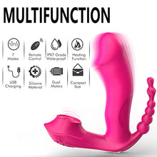 Load image into Gallery viewer, G Spot Clitoral Anal Vibrator Sex Toy with 7 Vibration Modes Waterproof Rechargeable Rose Toy Adult Toy for Women
