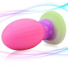 Load image into Gallery viewer, Anal Plug Silicone Anal Sex Anal Plug Anal Massage Plug with Strong Suction Cup Luminous Anal Plug for Male and Female Couples (XL)
