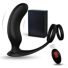 Load image into Gallery viewer, 3 in 1 Vibrating Prostate Massager Anal Vibrator - 9 Patterns Anal Plug with Cock Ring, Super Vibration G-spot Vibrator with Remote, Adult Sex Toys for Men, Women Pleasure
