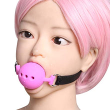 Load image into Gallery viewer, Soft Silicone Gag Ball BDSM Oral Bondage Gear Fetish Open Mouth Breathable Sex Toys for Couples Cosplay Slave Exotic Accessories (Pink)
