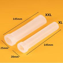 Load image into Gallery viewer, XL XXL Super Elastic Silicone Sleeve for Penis Extender Pump Silicone Glans Protector Cap Replacement Clamping Kit (Transparent XLXXL)
