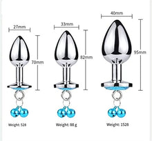 Load image into Gallery viewer, LSCZSLYH Anal Plug Stainless Steel Crystal Anal Plug Removable Butt Plug Anal Accessories (Color : Blue, Diameter : 4cm)
