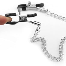 Load image into Gallery viewer, Nipple Clips Clamps for Women/Men Adjustable Nipple Entrainment Metal Chain Non Pierced Nipple Ring Jewelry for Couple Flirting
