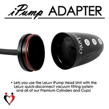 Load image into Gallery viewer, LeLuv Black iPump Smart LCD Head with Adapter Penis Pump 9&quot; Length x 2.00&quot; Diameter Wide Flange Cylinder with Vibrating Attachement
