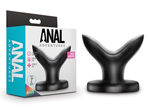 Blush Anal Adventures Anal Anchor Expanding Butt Plug, Sex Toy for Men, Sex Toy for Women, Black