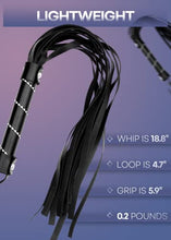 Load image into Gallery viewer, Black Sex Whip Bdsm Sex Toy Adult Flogger Spanking Paddle Whip Sex Adults Whip For Couples Sex Rubber Whips Dominitrix Whip 18.8&quot;
