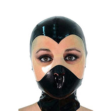 Load image into Gallery viewer, BERMEL Latex Hood Rubber HeadMask,Latex Head Cover,Back Zipper,Natural Latex Handmade for Unisex Cosplay Club Wear (XS)
