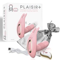 OMG Plaiser+ Rechargeable Silicone Remote Controlled Clitoral Massager with G-Spot Vibrating Thruster - Pink