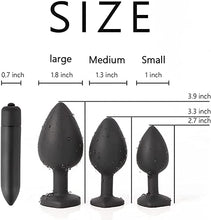 Load image into Gallery viewer, Anal Plug Anal Beads Anal Butt Plugs Anal Sex Toys Anal Toys Trainer Kit Buttplug Jewelry Anal Trainer Toys Plug Anal Anal Sex Toys Butt Plus Small Butt Plug Set for Beginners 4PCS Black
