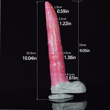 Load image into Gallery viewer, 10Inch Mixed Color Realistic Monster Dildo with Powerful Suction Cups, Extra Long Thick Silicone Animal Dildos Lifelike Flexible Adult Sex Toy for Women
