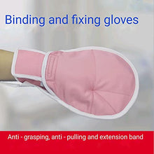 Load image into Gallery viewer, Pink Cotton Anti-Drawing Anti-Scratch Restraint Gloves For The Elderly And Patient Fixed Care With Sealing /Open Mouth (Medium, Open Mouth)
