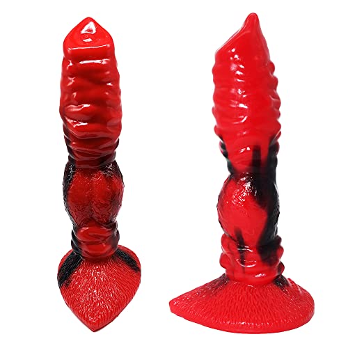 Silicone Made Multi Color Dog Dildo Adult Toy for Women Soft Wolf Animal Style