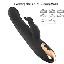 Load image into Gallery viewer, G Spot Rabbit Vibrator Dildo for Women Bunny Ears Women Vibrator for Nipple G Spot Clitoral Stimulation Rechargeable Vibrating Dildo Adult Sex Toys &amp; Games for Couples Pleasure
