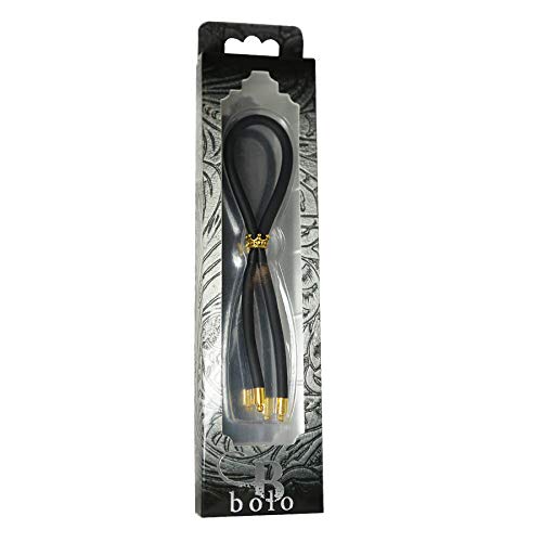 Bolo C-Ring Lasso Bead Silicone, Gold Crown, Black, 1.3 Ounce