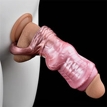 Load image into Gallery viewer, Silicone Horse Penis Enlarger Slevee,Wearable Elastic Cock Ring Enlargement Slevee,Realistic Shaft with Dog Knot,Soft Dildo Hollow Sleeve Adult Sex Toy Suitable for Men Increase Perimeter &amp; Endurance
