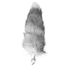 Load image into Gallery viewer, Holibanna Fox Tail Plug Anal Plug Trainer Metal Butt Plugs Fox Tail Anal Beads Prostate Massager Adult Pleasure for Adults Lovers Couples Silver Butt Plug Tail
