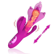 Load image into Gallery viewer, Rabbit Vibrator for Women, PUWCBZE G Spot Dildo Vibrator with 10 Powerful Vibrations &amp; 8 Thrusting Tongue Licking, Adult Sex Toys for Couple
