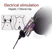 Load image into Gallery viewer, Electric Shock Nipple Clip, Adjustable Non Piercing Nipple Clamps, Nipple Jewelry Non Piercing, Suitable for Ladies Own Use and Flirting with Couples Style (a)
