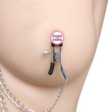 Load image into Gallery viewer, MONEYN Clip Clamps with Chain, Adjustable MONEYN Clamps for Women Men, MONEYN Clamps for Pleasure Sex, Non Piercing Breast Stimulation Clamps (A-Silver)
