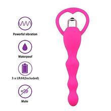 Load image into Gallery viewer, Anal Vibrator Sex Toy for Women Man Anal Beads Vibrators Gay Prostate Massage Smooth Butt Soft Silicone Plugs Dildo Vibrating Anal Plug Adult (Pink)
