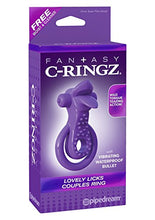 Load image into Gallery viewer, Pipedream Fantasy C-Ringz Lovely Licks Couples Ring Dildo, Purple, 1 Pound
