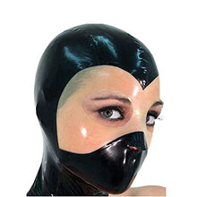 Load image into Gallery viewer, BERMEL Latex Hood Rubber HeadMask,Latex Head Cover,Back Zipper,Natural Latex Handmade for Unisex Cosplay Club Wear (XS)
