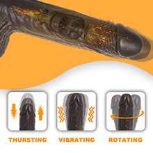 Load image into Gallery viewer, Thrusting Dildo Vibrator Sex Toy with 10 Vibrations, 8.6 Inch Powerful Vibrator with Suction Cup Brown Realistic Vibrating Dildos for G-spot and Anal Stimulation Telescopic Heating and Remote Control
