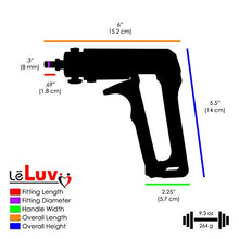 Load image into Gallery viewer, LeLuv Maxi Purple Handle Plus Vacuum Gauge Penis Pump Bundle with Soft Black TPR Seal &amp; 4 Sizes of Constriction Rings 9 inch x 2 inch Cylinder
