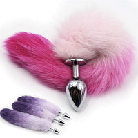 XIAOKUGUA New Anal Plug Beads Metal Butt Plug Role Play Flirting Fetish Adult Sex Toy (Color : Purple)