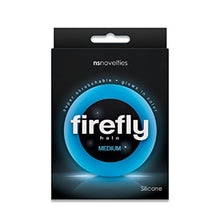 Load image into Gallery viewer, Firefly Halo Medium Cock Ring (Blue) with Free Bottle of Adult Toy Cleaner
