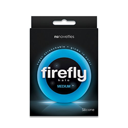 Firefly Halo Medium Cock Ring (Blue) with Free Bottle of Adult Toy Cleaner