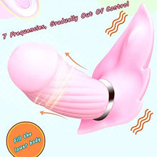 Load image into Gallery viewer, DNEPMNI - Phantom Dildo Series Wireless Remote Control Butterfly with Egg Skipping Swinging Telescopic Vibrator Double Point Vibrator Female Masturbation Adult Sex Products (Phantom 8.0 Pink)
