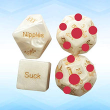 Load image into Gallery viewer, 4PCS Adult Games Romance Humour Funny Marble Dice Craps Set for Couples Lover (Posture and Word)
