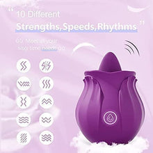 Load image into Gallery viewer, Sex Tongue for Licking ?Rose Toy for Woman Clitorals Stimulate, Electric Women Relaxing Sex Toys, Woman Suction 10 Modes Vibrating Toy-S3 (Color : Purple)
