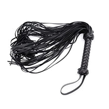 Load image into Gallery viewer, VENESUN Bondage Spanking Flogger, 25inch Faux Leather Whips for Adult BDSM Play, Black
