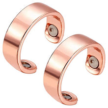 Load image into Gallery viewer, Healthgo Blood Pressure Regulator Ring, Blood Sugar Control Ring, Boost Glucose Control, Lymphatic Drainage Therapeutic Magnetic Rings for Women Men (2pcs-Rose Gold)
