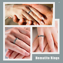 Load image into Gallery viewer, Healvian Couples Rings Ladies Rings 7Pcs Hematite Rings Non- Ring Anti- Swelling Finger Rings Decorative Finger Rings Couple Rings Gift for Women Men Couples Ring Women Rings
