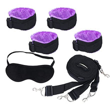 Load image into Gallery viewer, SOIMISS Adult Handcuff Bed Cuffs Leg Cuffs Bed Bondage Restraints Wrist and Ankle Restraints Soft Blindfolds for Women Lover Toy
