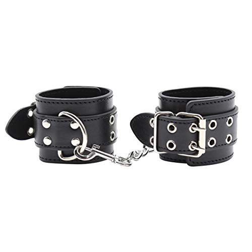 Milisten Wrist Ankle Cuffs PU BDSM Bondage Exotic Restraints Toy for Adults (Ankle Cuffs)