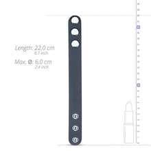 Load image into Gallery viewer, BONERS Cock Strap (L),  1.2-2.7 inch, Silicone &amp; Steel Penis Ring for Increased Stamina, Dark Grey
