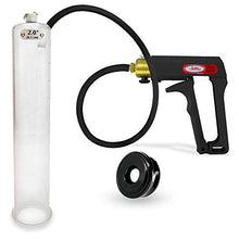 Load image into Gallery viewer, LeLuv Black Maxi Penis Pump Premium Silicone Hose Bundle with Soft Black TPR Seal 12 inch Length x 2.00 inch Diameter Cylinder
