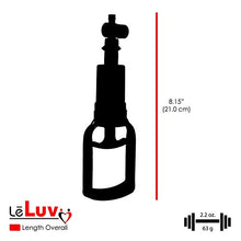 Load image into Gallery viewer, LeLuv Basic Vacuum Pump Easyop Purple 2.25 Inch x 9 Inch Cylinder Tgrip Handle One-Handed Clear Kink-Resistant Hose
