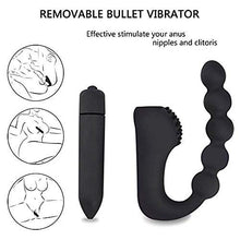 Load image into Gallery viewer, ViiNA GA Vibrating Anal Beads Butt Plug - Flexible Silicone 10 Vibration Modes Graduated Design Anal Sex Toy Waterproof Bullet Vibrator for Men, Women and Couples
