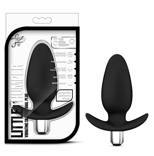 Premium Platinum Silicone Powerful 10 Vibrating Function Waterproof Silicone Anal Anchor Butt Plug -- Sex Toy for Women -- Sex Toy for Men (Black)