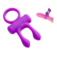 YEEMEEL Vibrating Cock Ring Stimulate Penis Silicone Vibrating Rabbit Cock Ring Penis Ring Delay Ring Penis Ring Great Sex Toy for Men and Couples (Purple)