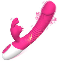 Yuan Art Canvas 2022 New G Spot Rabbit Vibrator Dildo for Women, Bunny Ears Tongue Licking Clitorals Stimulator Vibrating Dildo Adult Sex Toys